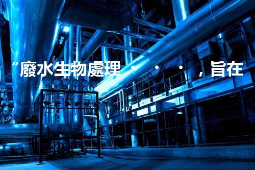 “廢水生物處理，旨在凈化水源，守護(hù)碧水藍(lán)天”